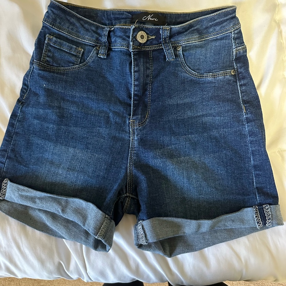 NVGTN Navi Dark Wash Jean Shorts